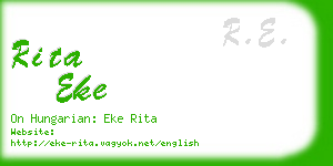 rita eke business card